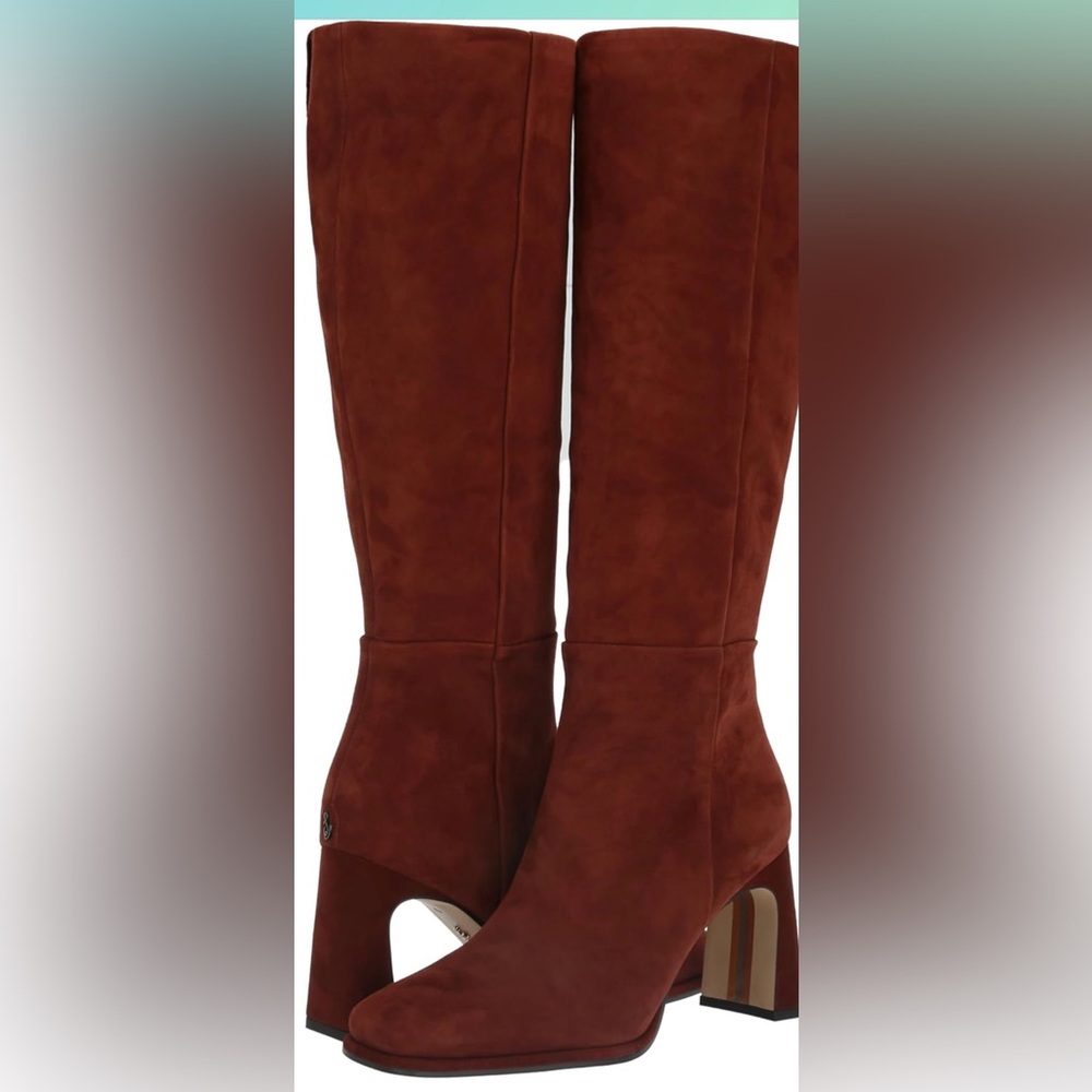 Sam Edelman Issabel Suede Knee-High Boots in Rust/Brown 9.5 NWOT